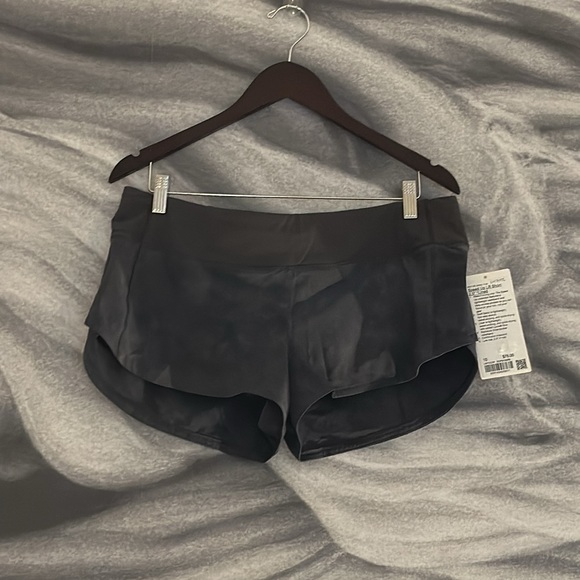 Lululemon Speed Up LR Lined Short 2.5" size 10 NWT Diamond Dye Graphite Grey - Picture 2 of 6